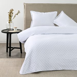 Quilt 2 Plazas Dots Heatpress Blanco
