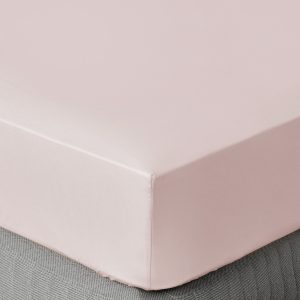 Sábana Bajera King 300 Hilos Liso Rosado