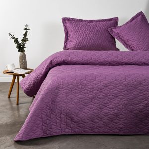Quilt 2 Plazas Bicolor Morado Lila