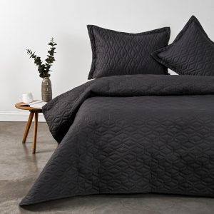 Quilt 2 Plazas Bicolor Gris Perla