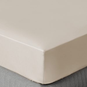 Sábana Bajera 2 Plazas Beige 300 Hilos