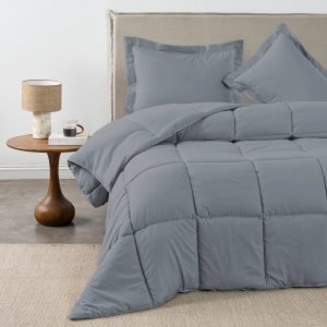 Plumón Súper King Liso Softwash Gris