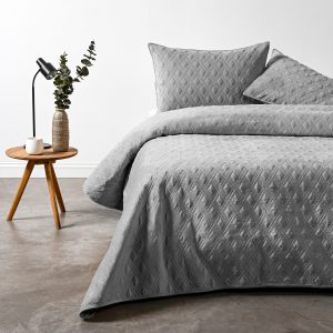 Quilt 2 Plazas Diamond Gris