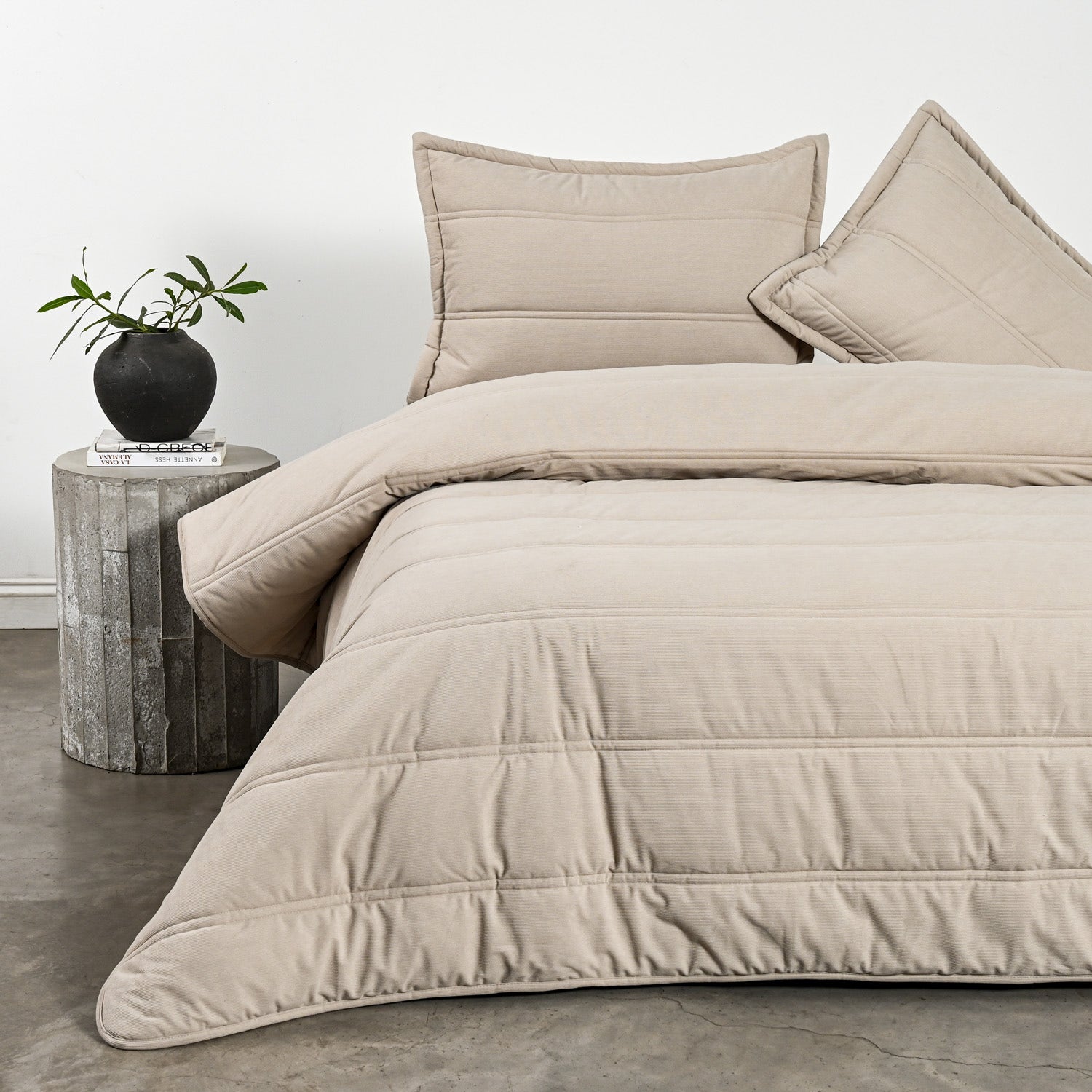 Plumón Súper King Microcotele Beige