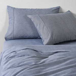 Sábanas King 144 Hilos Micro Azul
