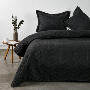 Quilt 2 Plazas Bicolor Gris Grafito
