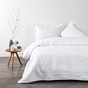 Quilt King Leaves Blanco