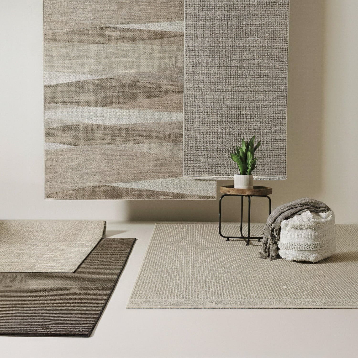 Alfombra Dots Fringes Greige 240x330 cm - 图片 3
