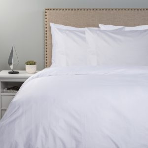 Funda Plumón King 500 Hilos Dobby Lines White