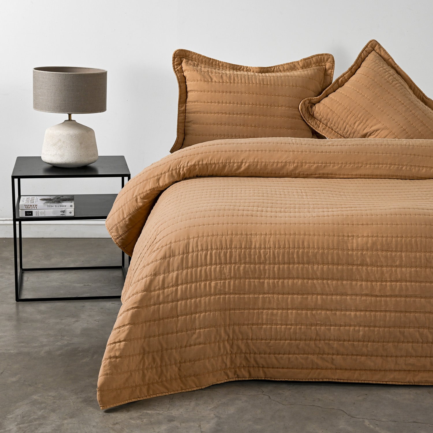 Quilt 2 Plazas Stonewash Rough Terracota