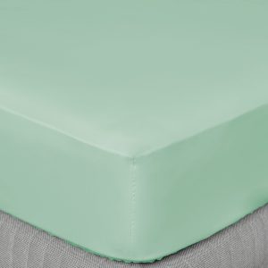 Sábana Bajera 1.5 Plazas 200 Hilos Liso Menta